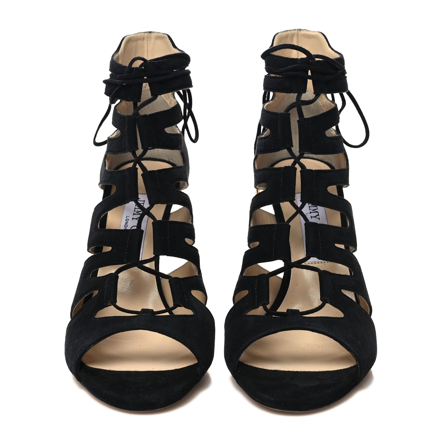 Suede Hitch 100 Lace Up Sandals 38.5 Black