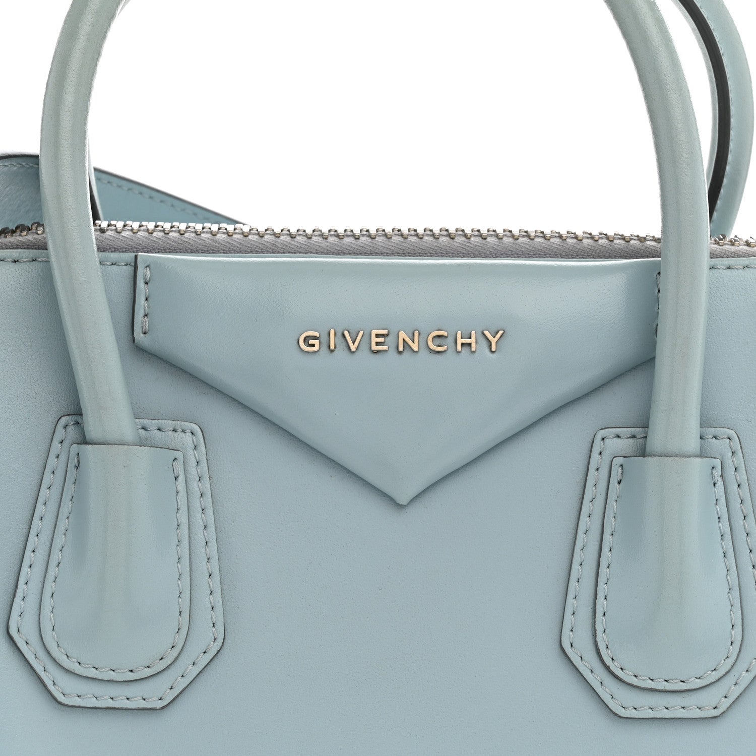 Givenchy Shiny Lord Calfskin Small Antigona Light Blue 8 of 13
