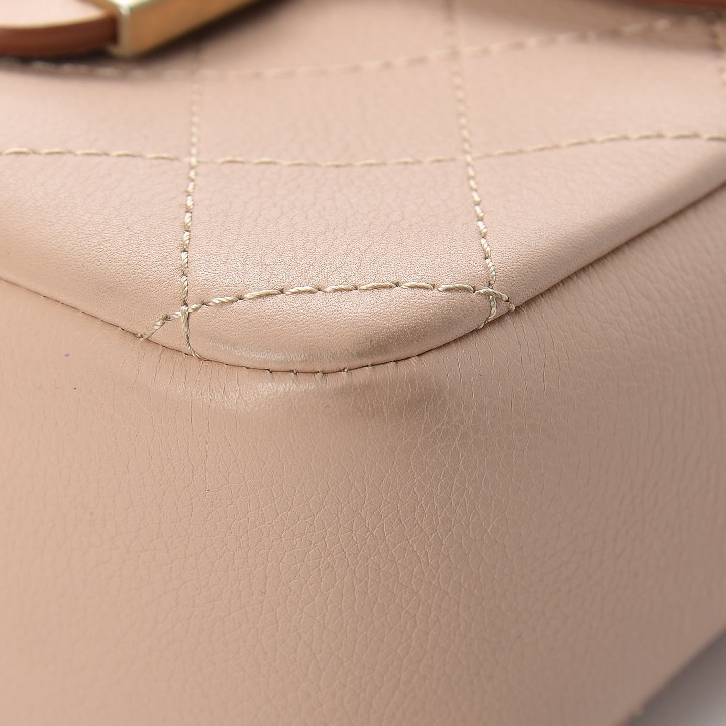 Grained Calfskin Archi Chic Flap Beige