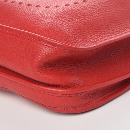 Hermes Taurillon Clemence Evelyne III GM Rouge Casaque 10 of 10