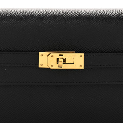 Hermes Epsom Kelly Wallet To Go Black 7 of 10