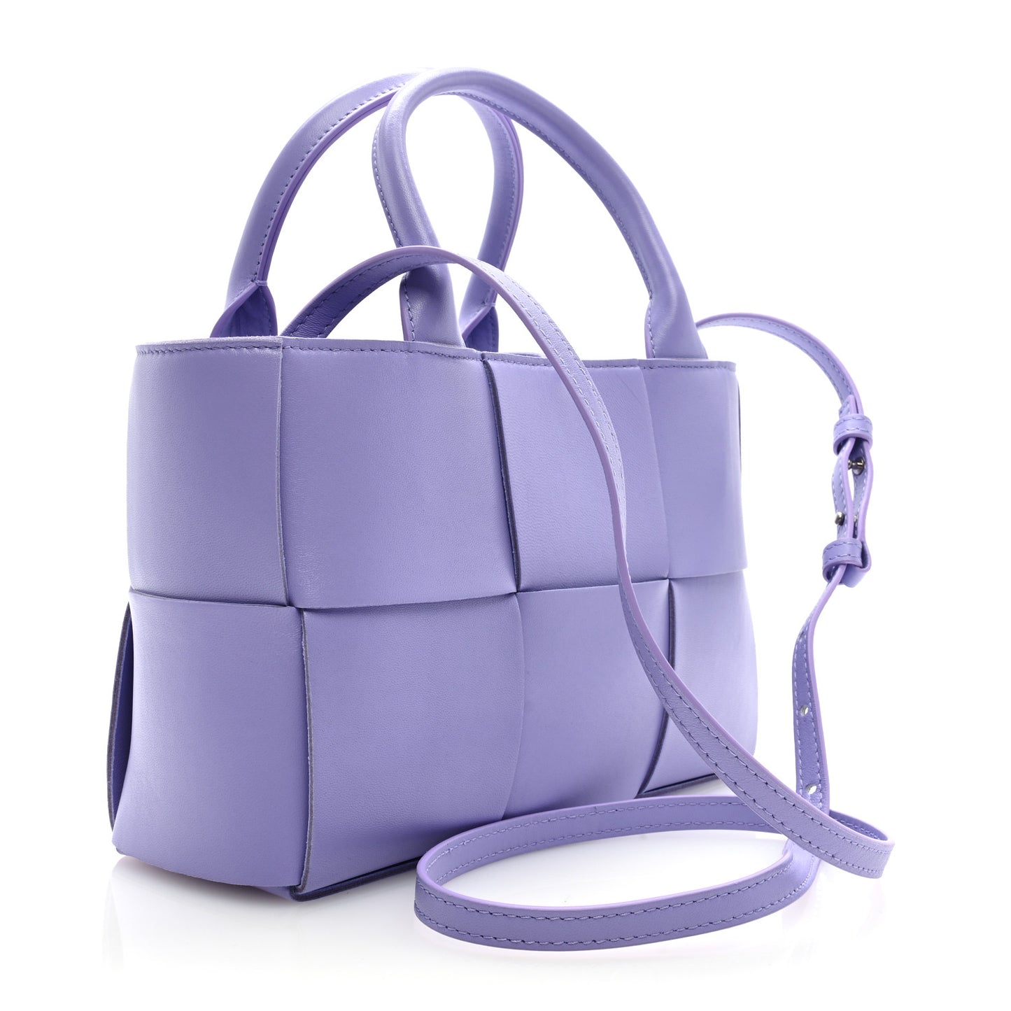 Nappa Maxi Intreccio Mini Arco Tote Wisteria