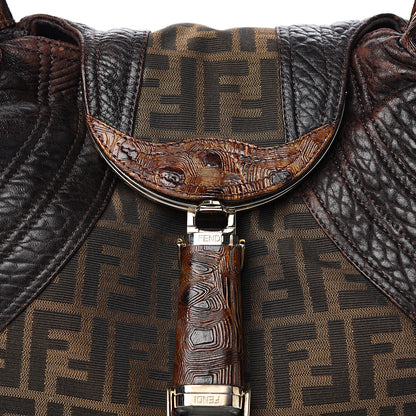 Fendi Zucca Nappa Nuvolata Vitello Tortuga Spy Tobacco Moro 9 of 9