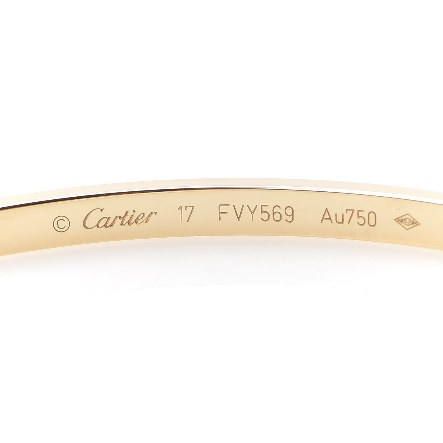 Cartier 18K Yellow Gold Small LOVE Bracelet 17 4 of 7