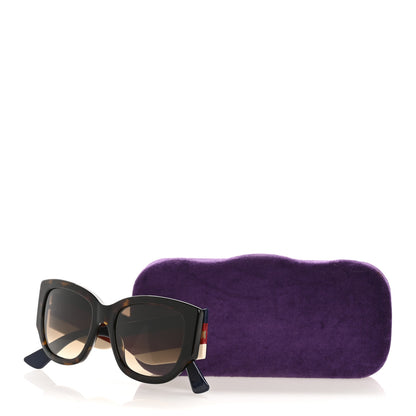 Gucci Acetate Web Oversized Frame Rectangle Sunglasses GG0276S Tortoiseshell 9 of 9