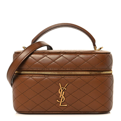 Saint Laurent Lambskin Quilted Mini Gaby Vanity Case Fox 1 of 11