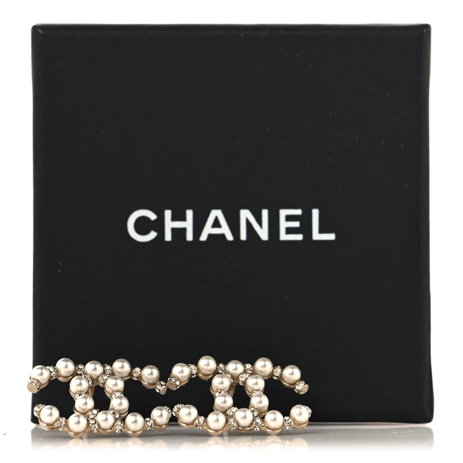 Chanel Pearl Crystal CC Earrings Gold 5 of 5
