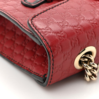 Gucci Soft Microguccissima Mini Emily Chain Shoulder Bag Rosso 17 of 17