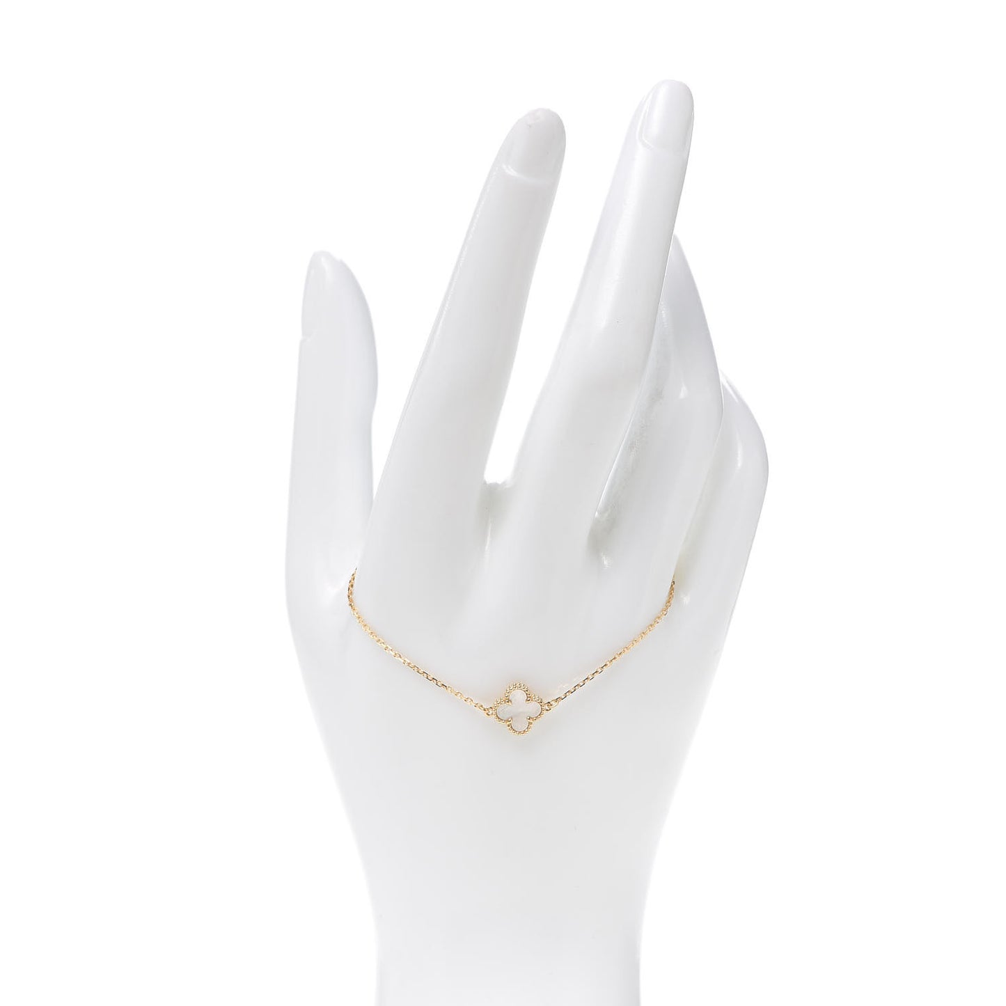 18K Yellow Gold Mother of Pearl Sweet Alhambra Bracelet