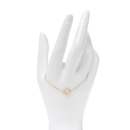 Van Cleef & Arpels 18K Yellow Gold Mother of Pearl Sweet Alhambra Bracelet 2 of 6