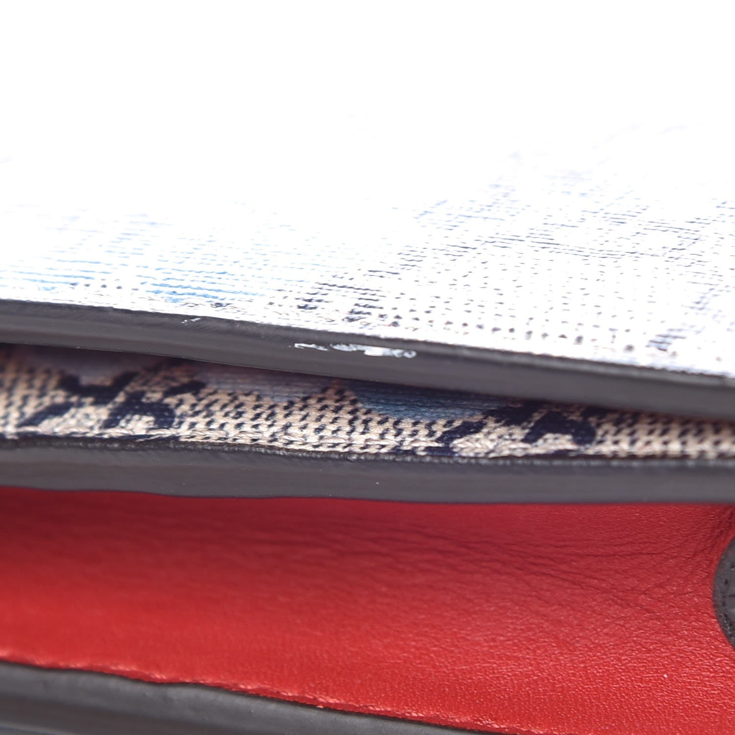 Gucci GG Supreme Monogram Blooms Chain Wallet Blue 11 of 13