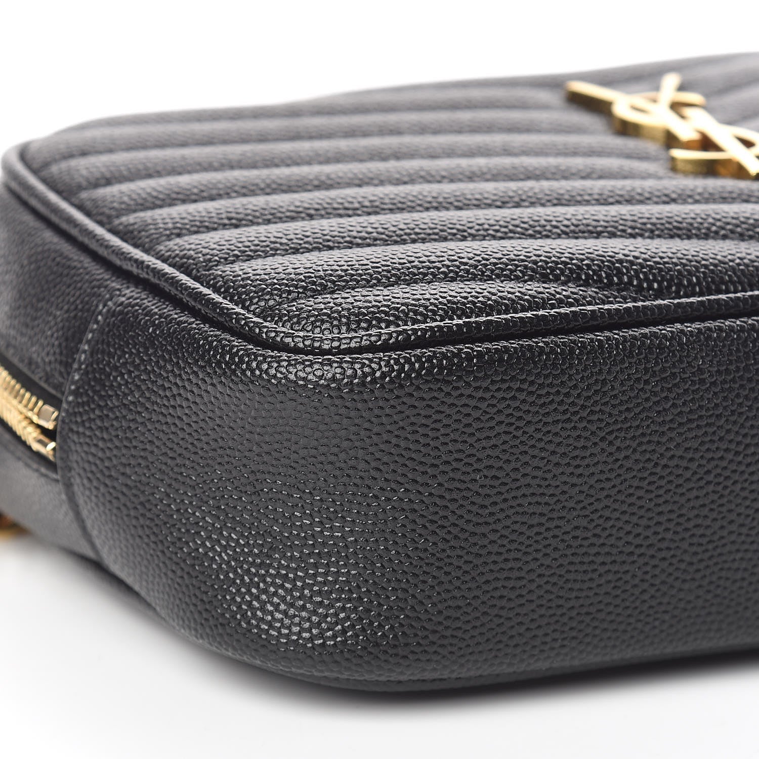 Saint Laurent Grain De Poudre Matelasse Monogram Mini Lou Camera Bag Black 8 of 10