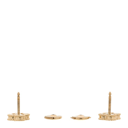 Van Cleef & Arpels 18K Yellow Gold Mother of Pearl Sweet Alhambra Earrings 3 of 5