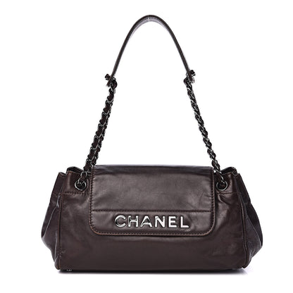 Chanel Lambskin Lax Accordion Flap Marron Fonce 1 of 14