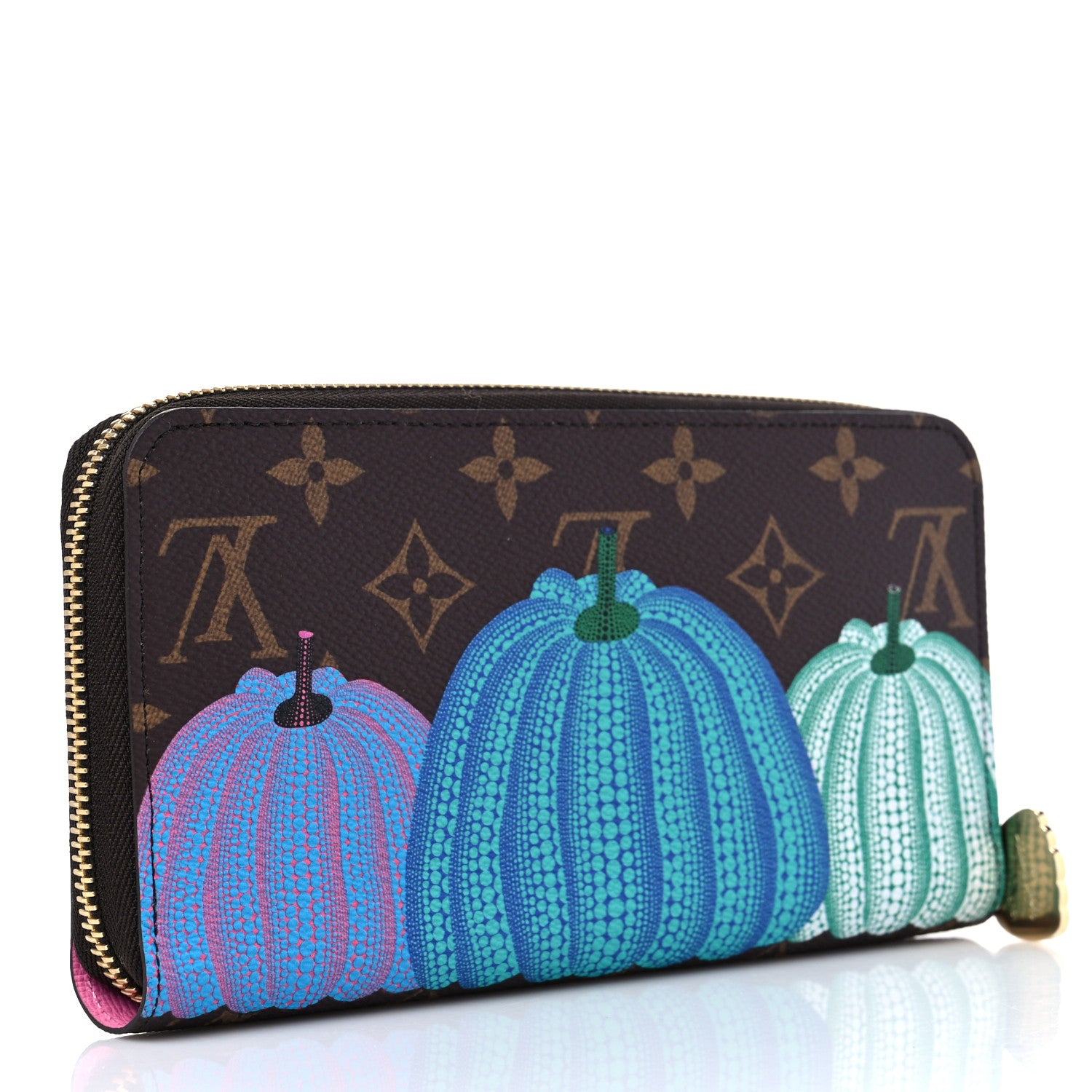 Louis Vuitton LV X YK Monogram Kusama Pumpkin Zippy Wallet 3 of 9
