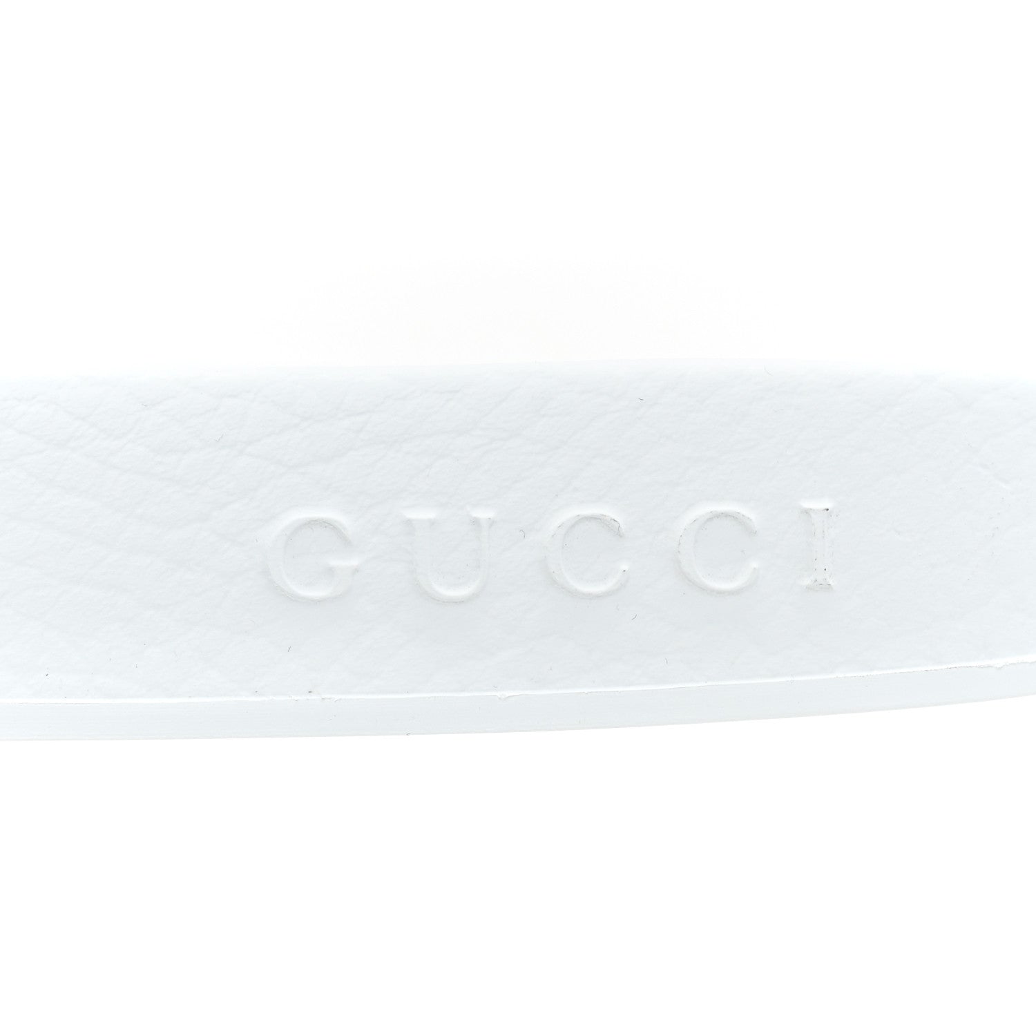 Gucci Rubber GG Monogram Mens Slide Sandals 10 White 7 of 8