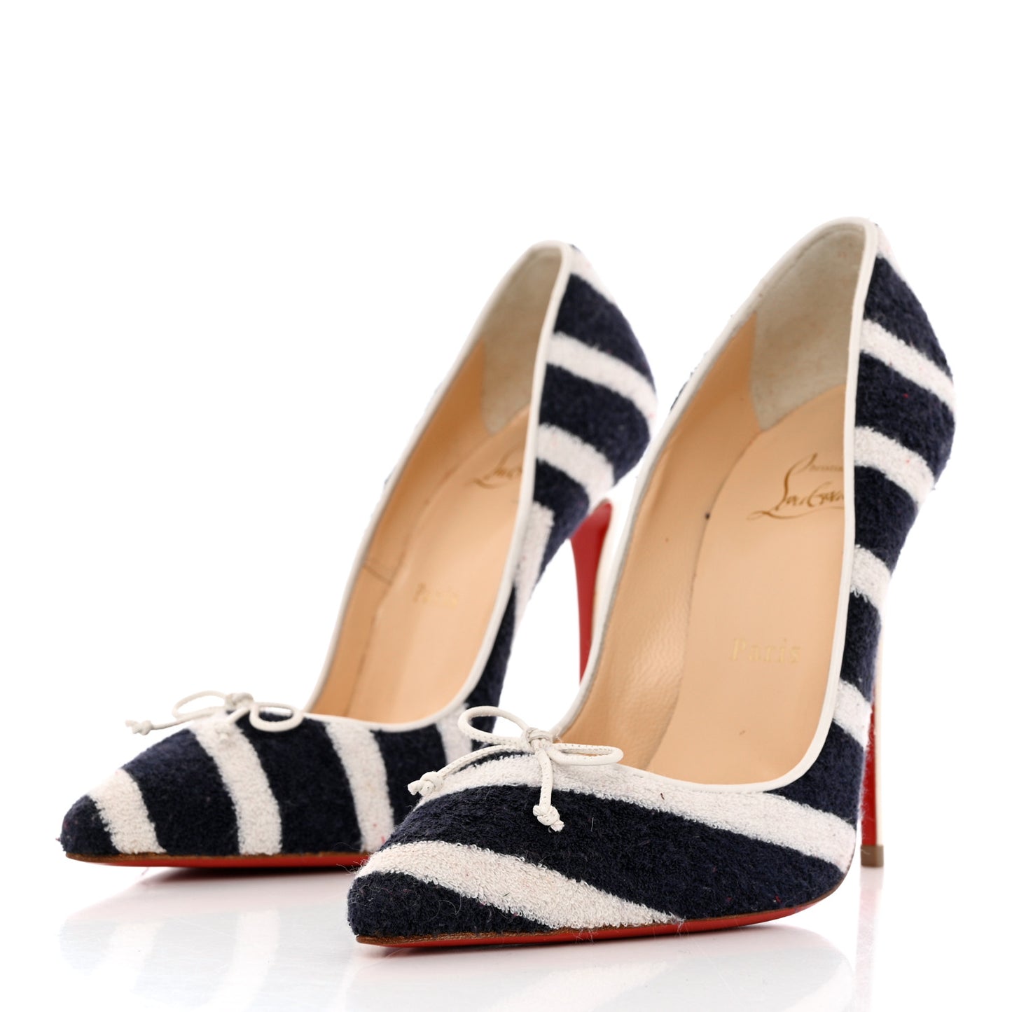 Sponge Fabric Shiny Nappa Decollete Spa 100 Pumps 37 Navy White