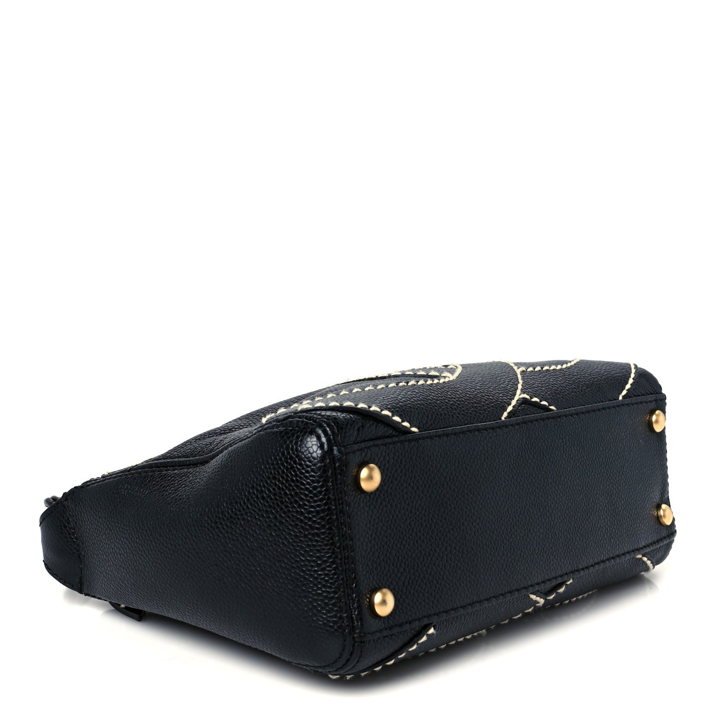 Caviar CC Stitched Small Hobo Black