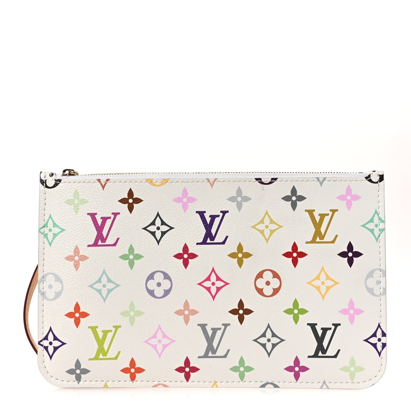 LV X TM Monogram Multicolor Neverfull Pochette White