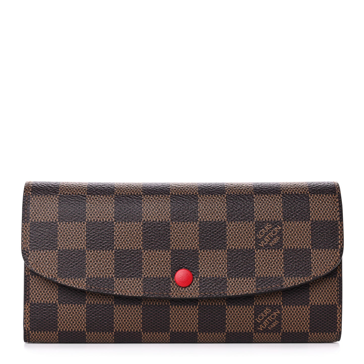 Damier Ebene Emilie Wallet Red