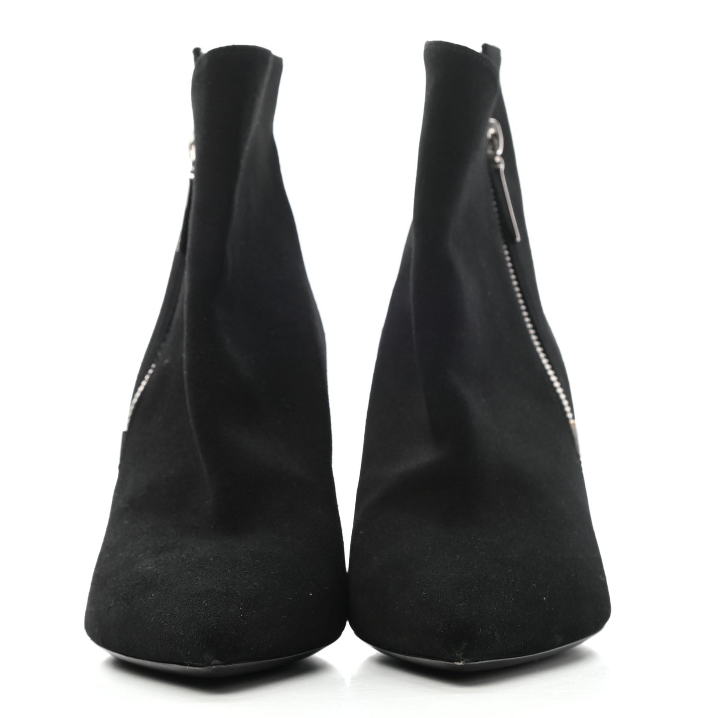 Suede Soho Niki 85 Zip Booties 37.5 Black
