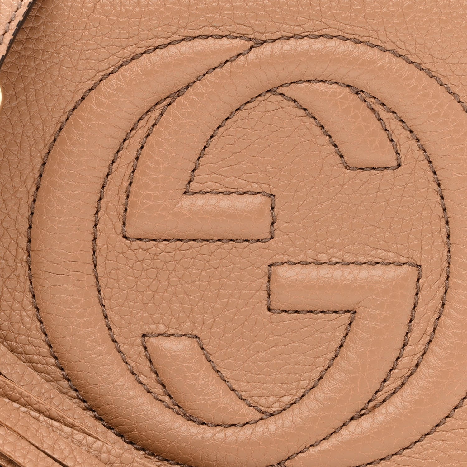 Gucci Pebbled Calfskin Small Soho Disco Bag Rose Beige 8 of 10
