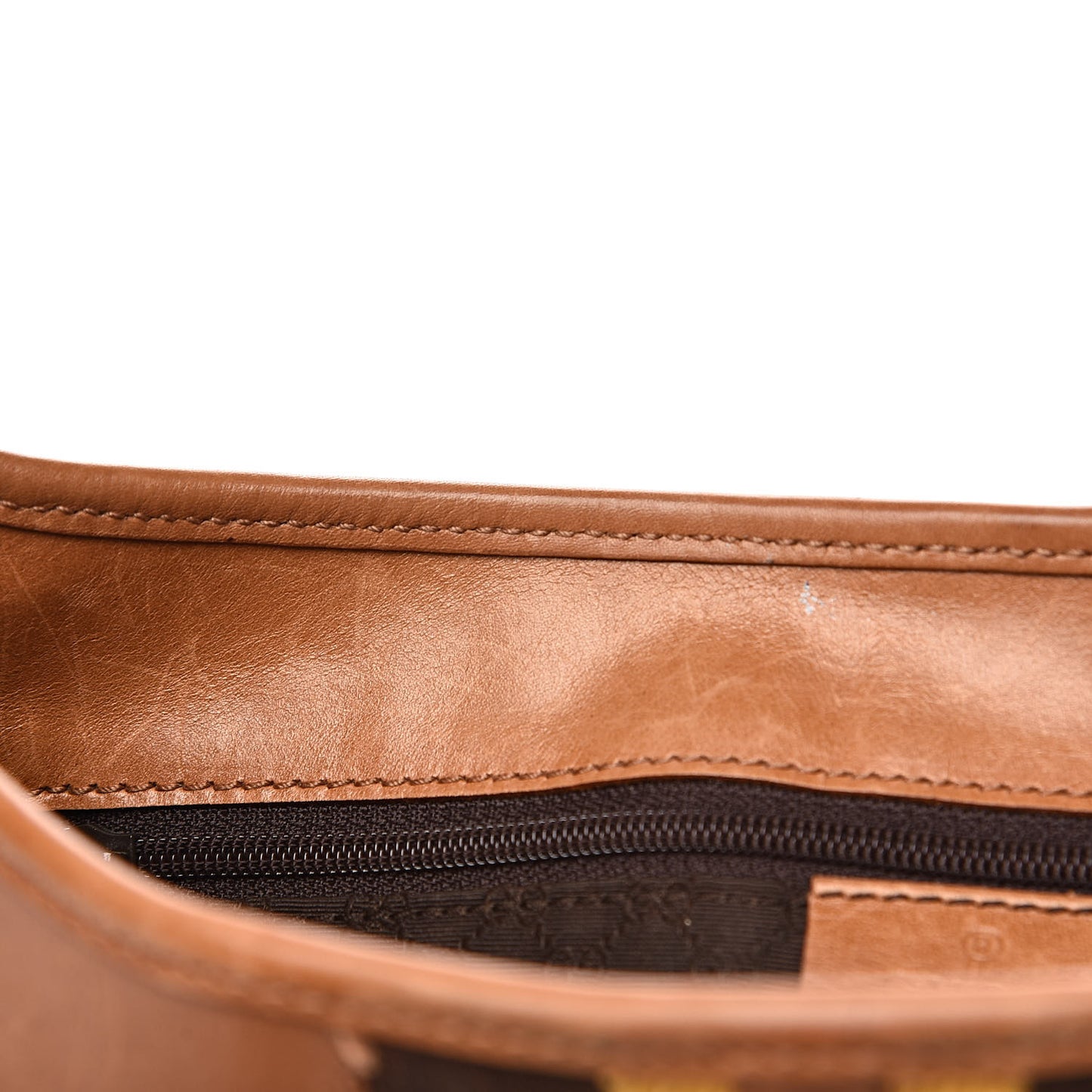 Calfskin Web Lobster Clasp Lock Jackie O Hobo Brown