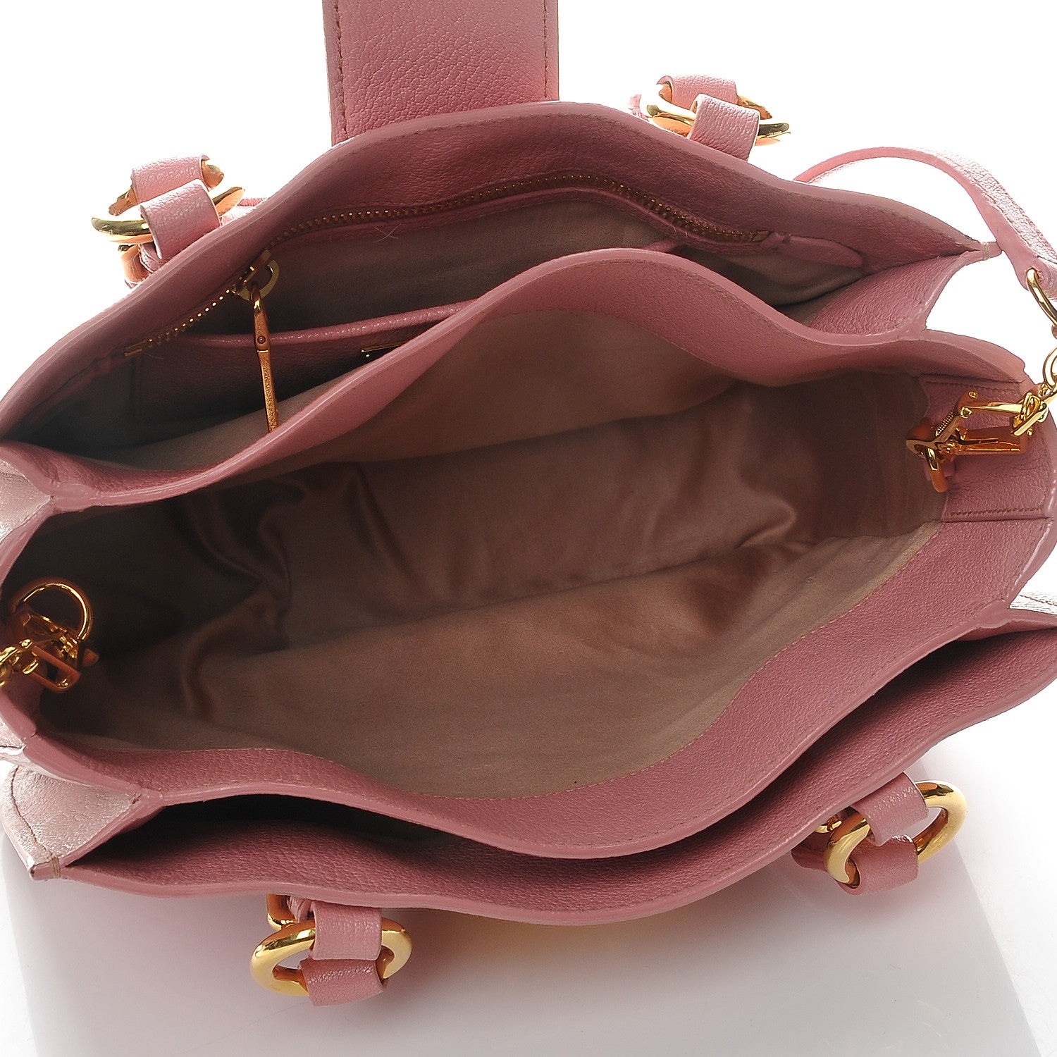 Miu Miu Goatskin Madras Shopping Tote Rosa Gemma 6 of 8