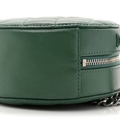 Chanel Lambskin Quilted Round Clutch With Chain Green 9 of 12