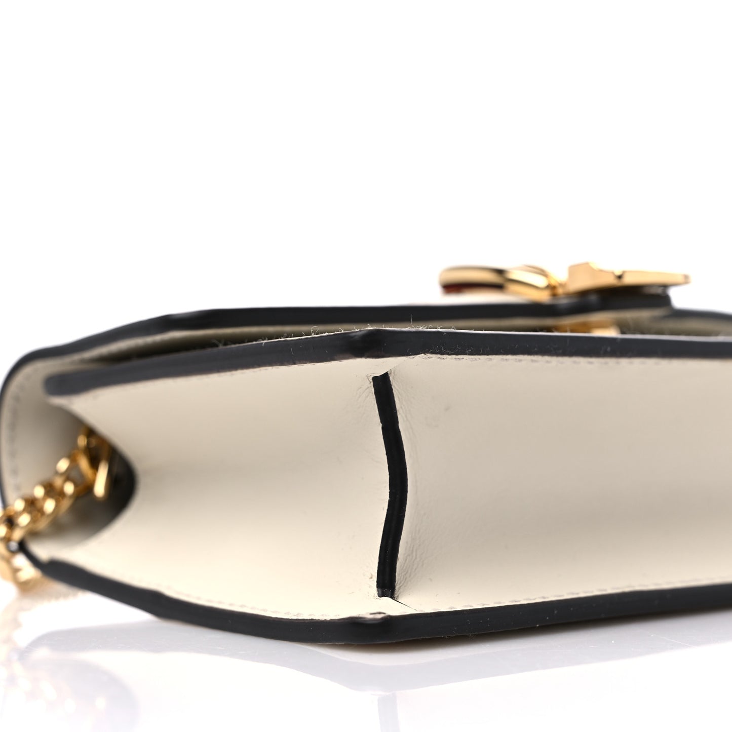Calfskin Super Mini Sylvie Chain Shoulder Bag White