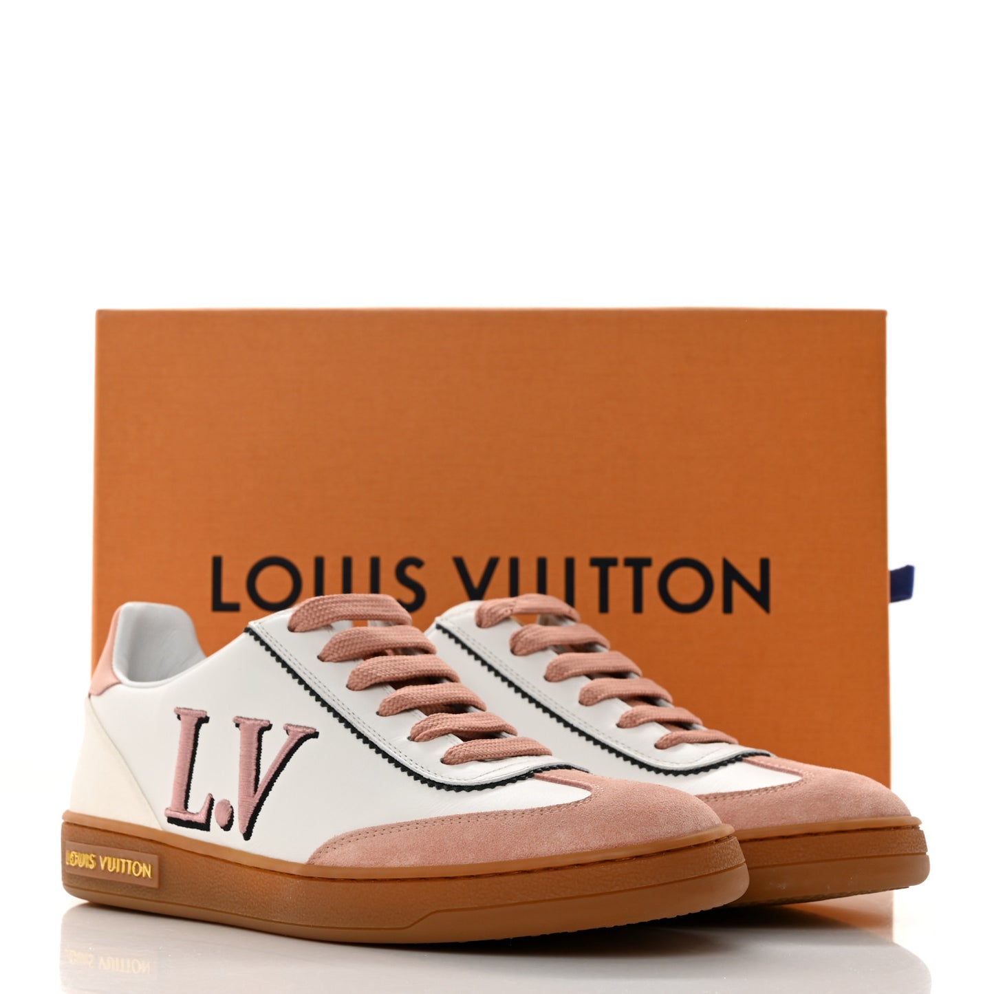 Calfskin Frontrow Sneakers 36 Rose Clair