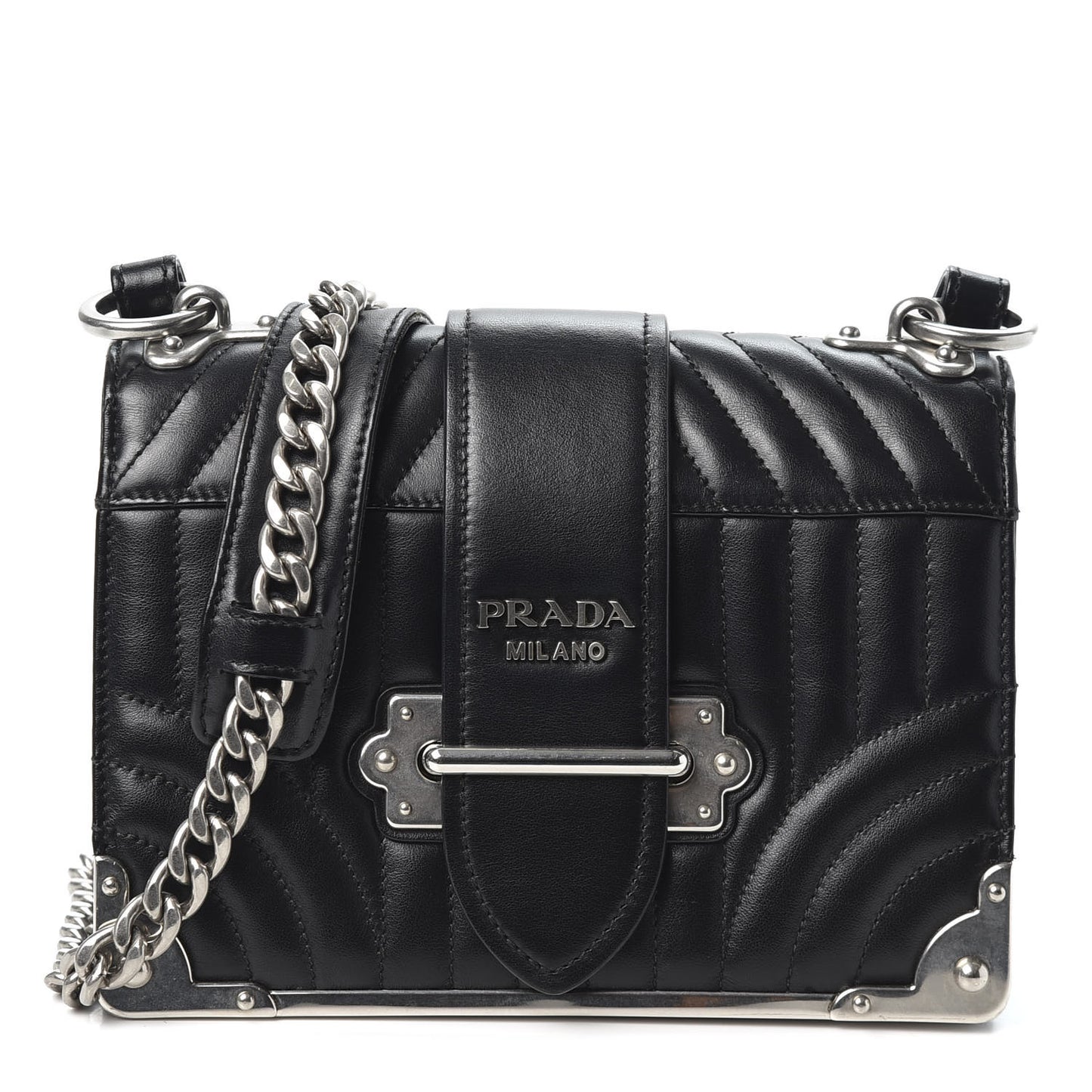 Soft Calfskin Impunture Diagramme Cahier Bag Black