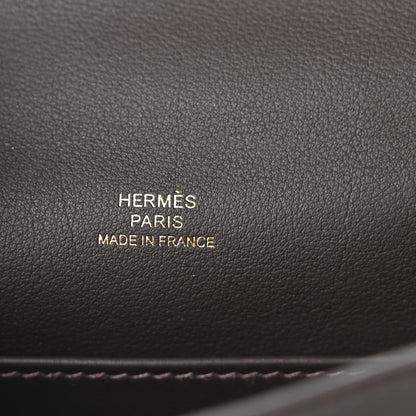 Hermes Swift Kelly Pochette Clutch Bai Brun 6 of 9