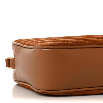 Saint Laurent Suede Matelasse Monogram Lou Camera Bag Cinnamon 7 of 8