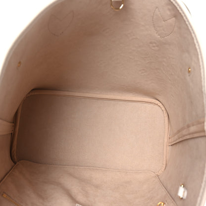 Louis Vuitton Empreinte Monogram Spring In The City Neverfull MM Kaki Beige Cream 5 of 8