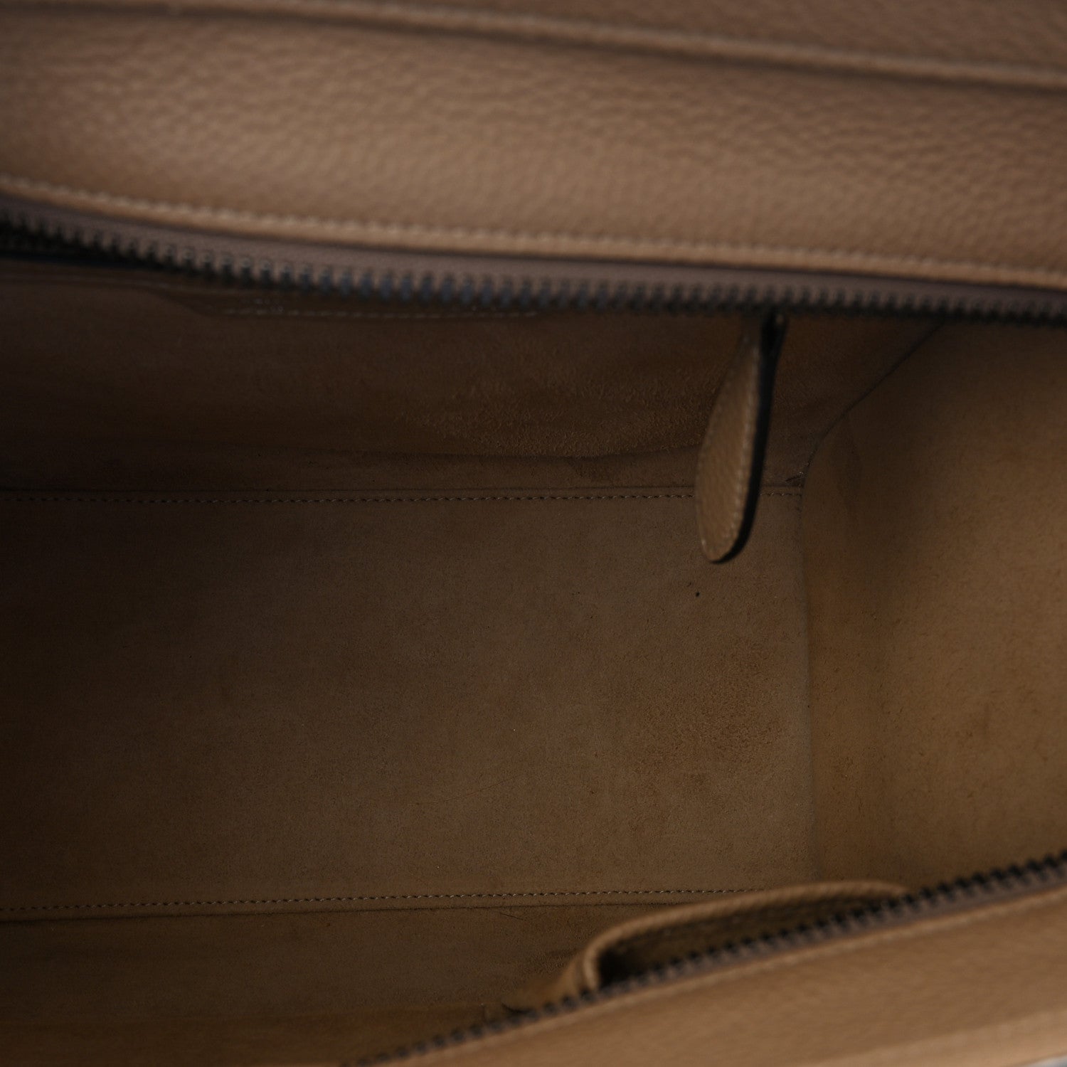 Celine Drummed Calfskin Micro Luggage Dune 5 of 9