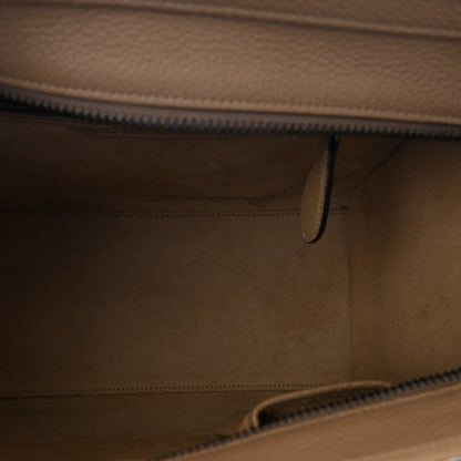 Celine Drummed Calfskin Micro Luggage Dune 5 of 9