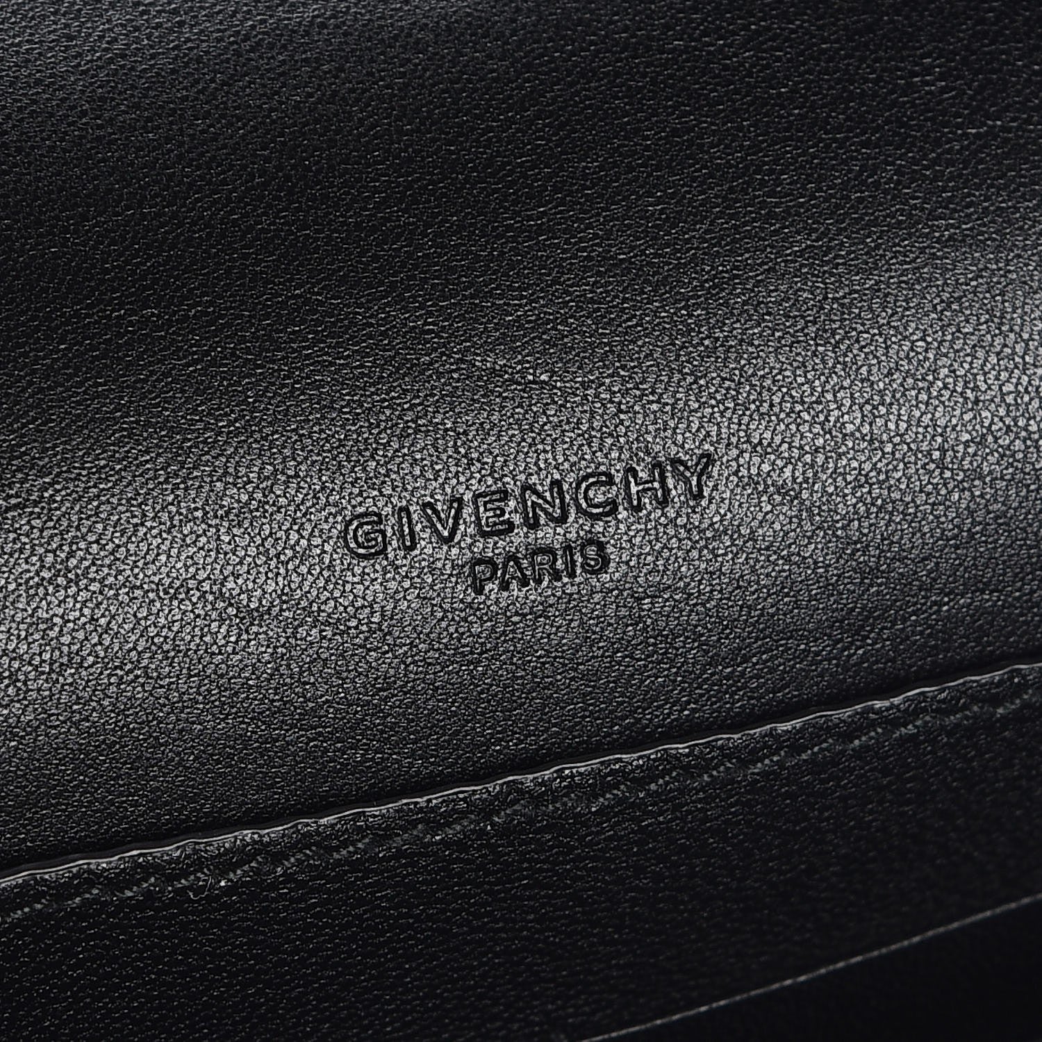 Givenchy Metallic Lambskin Emblem Chain Wallet Silver 5 of 6