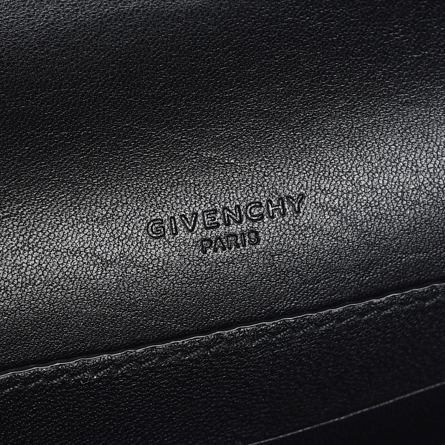 Metallic Lambskin Emblem Chain Wallet Silver