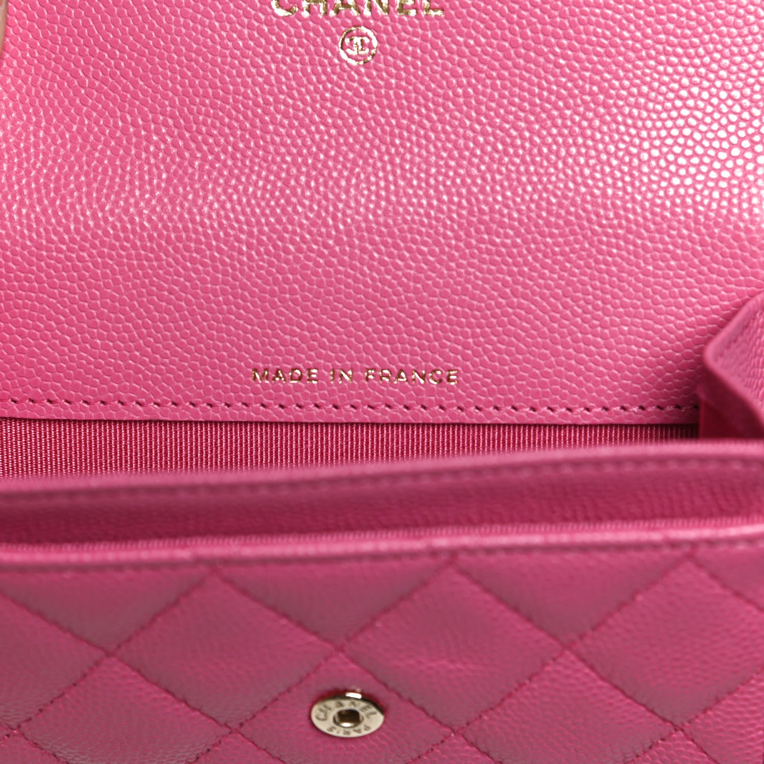 Chanel Caviar Quilted Flap Card Holder Wallet Pink 6 of 12
