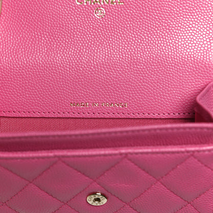 Chanel Caviar Quilted Flap Card Holder Wallet Pink 6 of 12