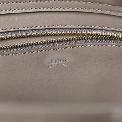 Chloe Shiny Calfskin Suede Medium C Zipped Tote Motty Grey 6 of 9