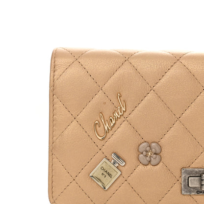 Chanel Aged Calfskin Lucky Charms Casino 2.55 Reissue Wallet on Chain WOC Beige 13 of 13