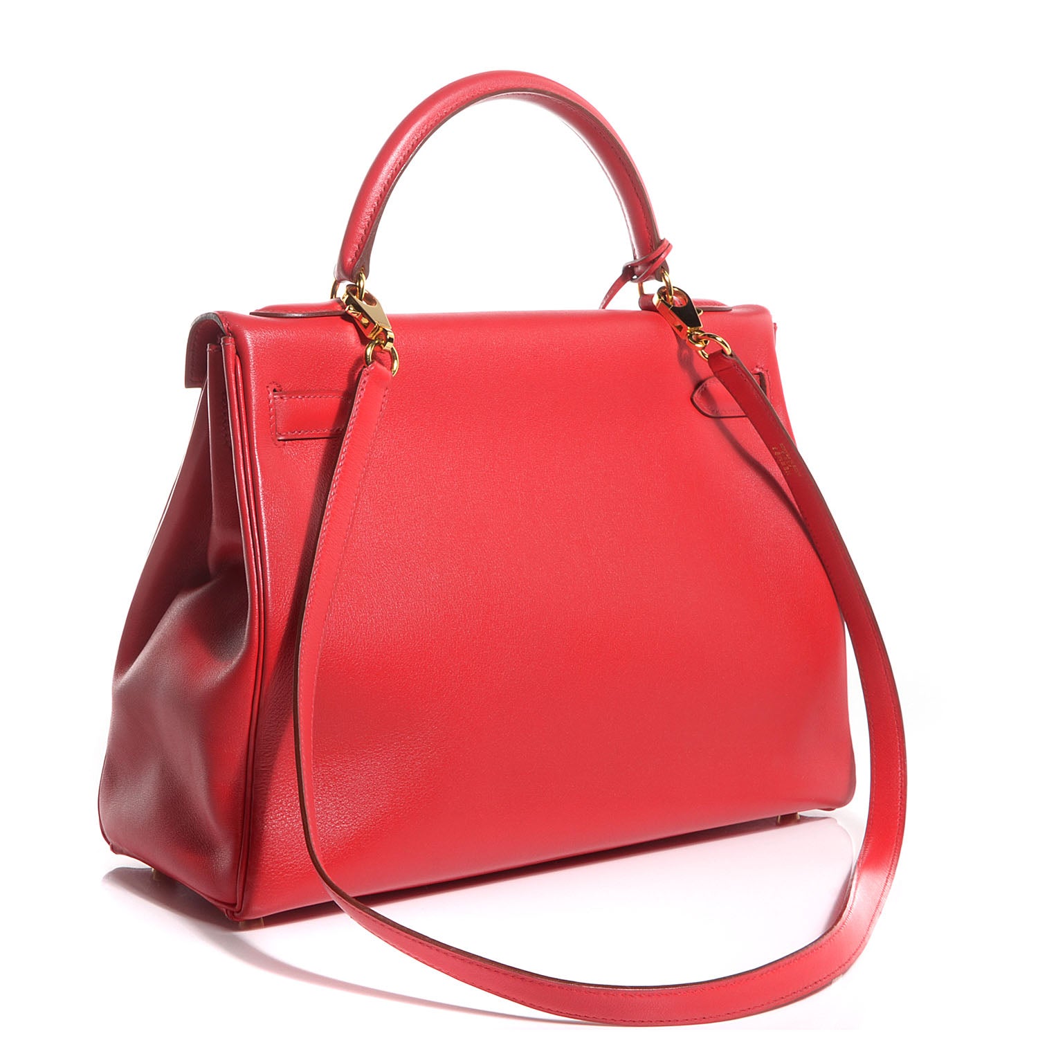 Hermes Veau Gulliver Kelly Retourne 28 Rouge Vif 13 of 24