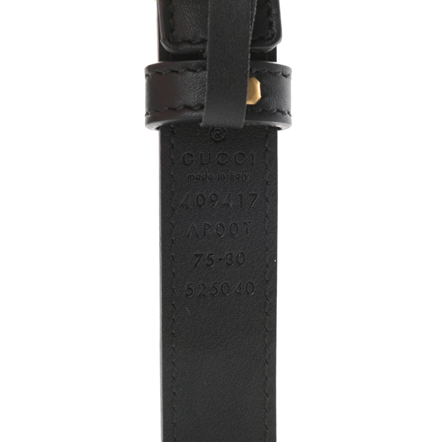 Calfskin Double G 20mm Belt 75 30 Black