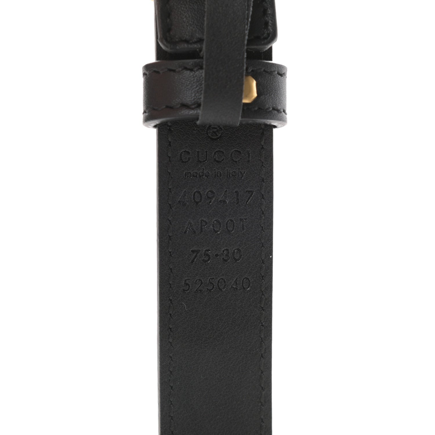 Gucci Calfskin Double G 20mm Belt 75 30 Black 3 of 6