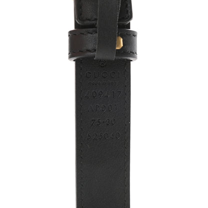 Gucci Calfskin Double G 20mm Belt 75 30 Black 3 of 6