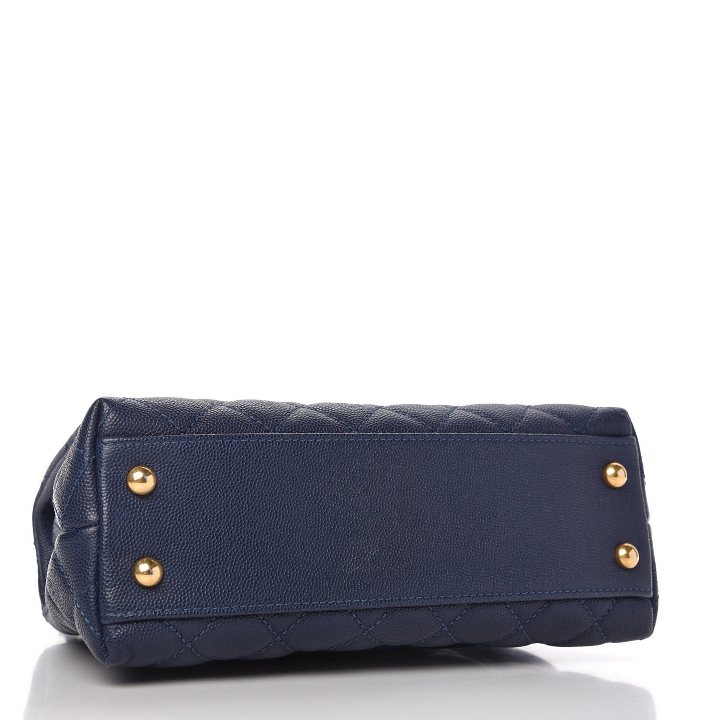 Caviar Lizard Quilted Mini Coco Handle Flap Blue
