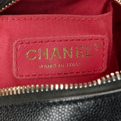 Chanel Caviar Quilted Round Clutch With Chain Black 7 of 11