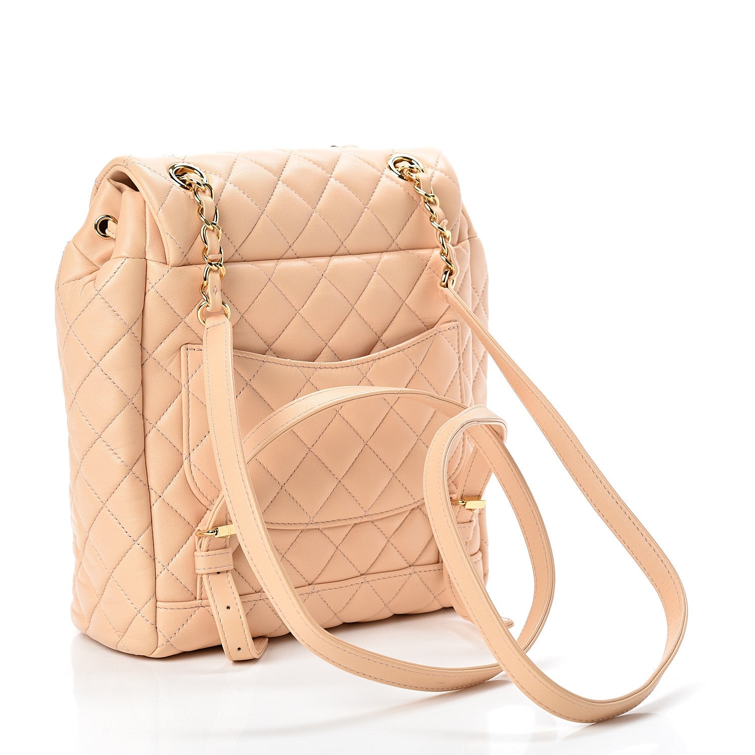 Chanel Lambskin Quilted Small Urban Spirit Backpack Beige 2 of 9